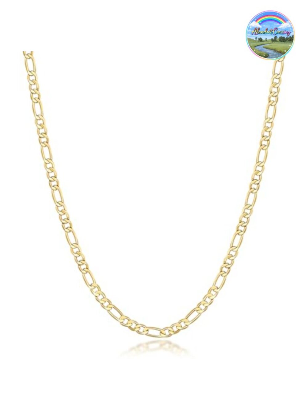 14K Gold Plated Figaro Chain Necklace Women Layered Dainty Jewelry Gift